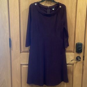 Tommy Hilfiger Deep Purple Long Sleeve Dress